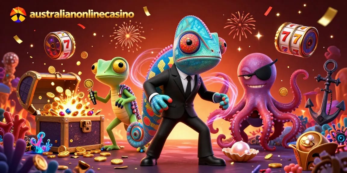 Experience thrilling action at australianonlinecasino with colorful characters amidst explosive treasures.