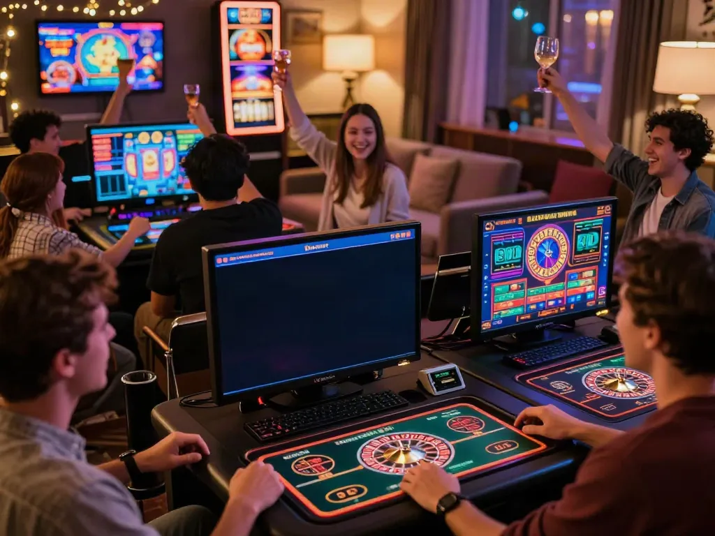 Players enjoying casino sites not on gamstop in a vibrant online environment.