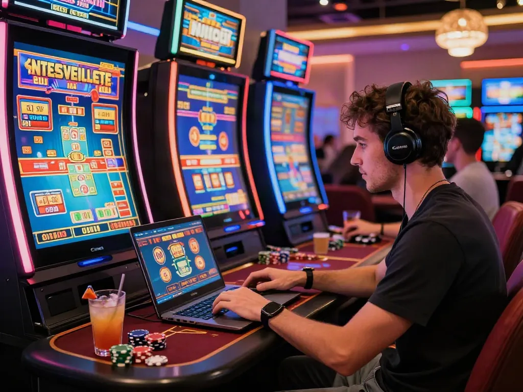 Engaging with casino sites not on gamstop in a vibrant online gaming setup.