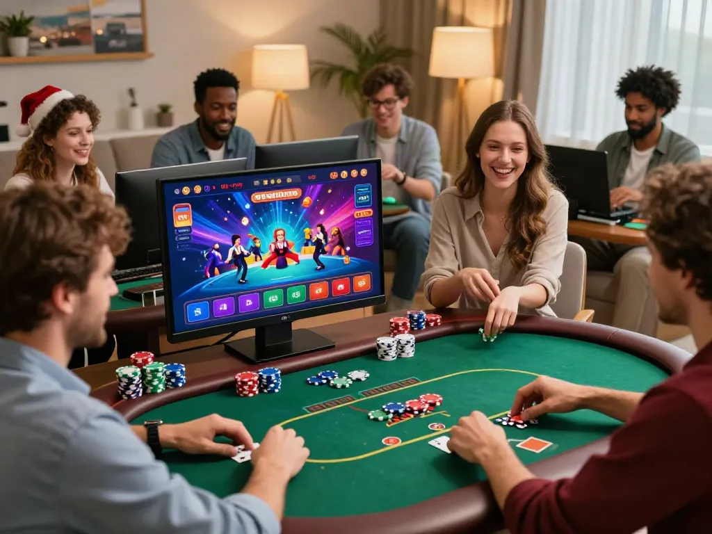 Exciting casino sites not on gamstop experience with diverse players enjoying online games in a colorful setting.