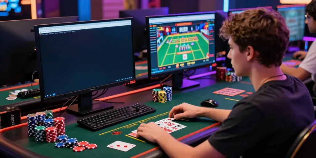 Playing at casino sites not on gamstop with vibrant gaming setup