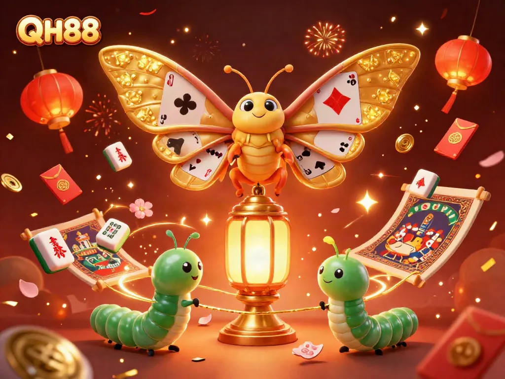 Experience thrilling gaming opportunities at QH88 with vibrant casino-themed illustration showcasing dynamic characters and elements.