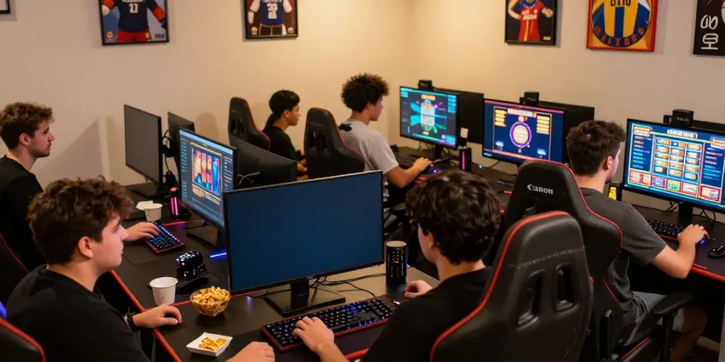 Casino sites not on gamstop players engaged in home gaming setup.