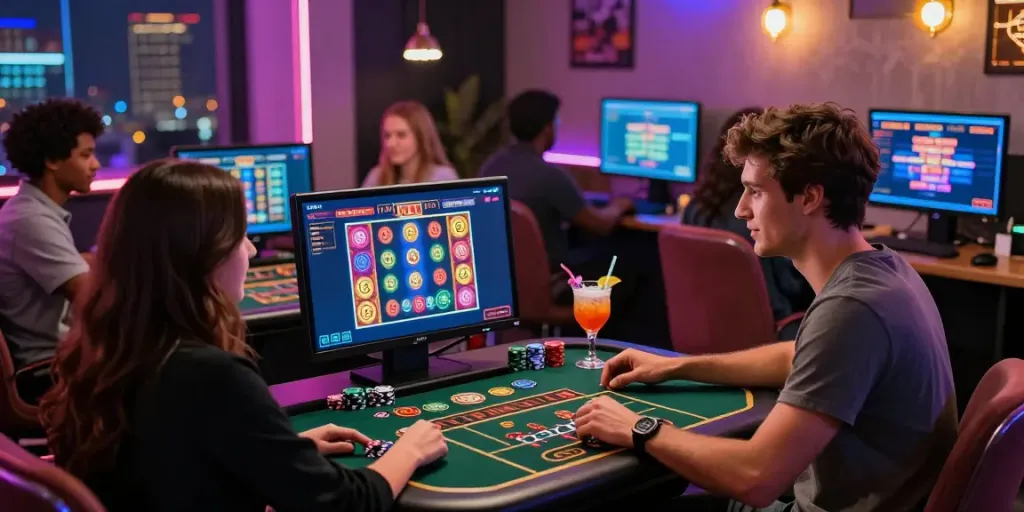Exciting online gaming scene showcasing players enjoying casino sites not on gamstop with vibrant visuals and engaging atmosphere.