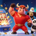Betting with UFABET brings thrilling wins, featuring a festive scene of celebratory characters and gaming elements.