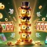 Experience the excitement of hitclub with vibrant casino elements in a dynamic 3D illustration.
